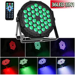 projecteur led 36 diodes rgb sound dmx jump mode noir moderne compact disco scène