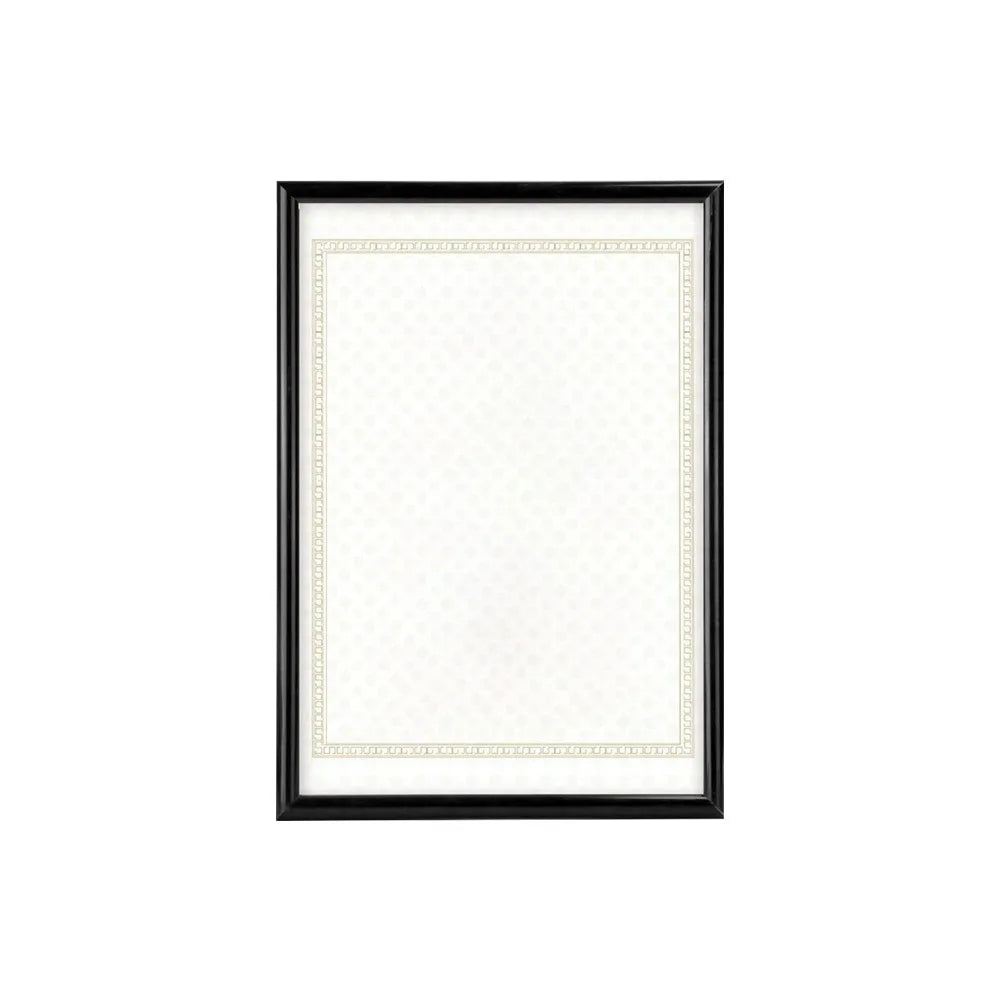 Cadre tableau A4 classique bordure géométrique couleurs bleu marine rouge doré argenté