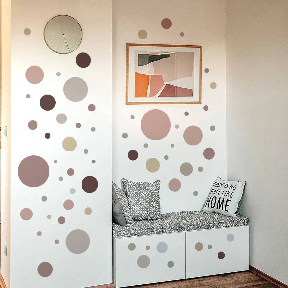 sticker mural vinyle pois enfant décoration chambre bébé adhésif épais waterproof moderne bleu gris