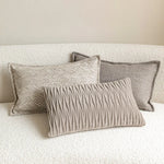 coussins décoratifs géométriques polyester 100% nordique contemporain beige gris clair 30x50cm