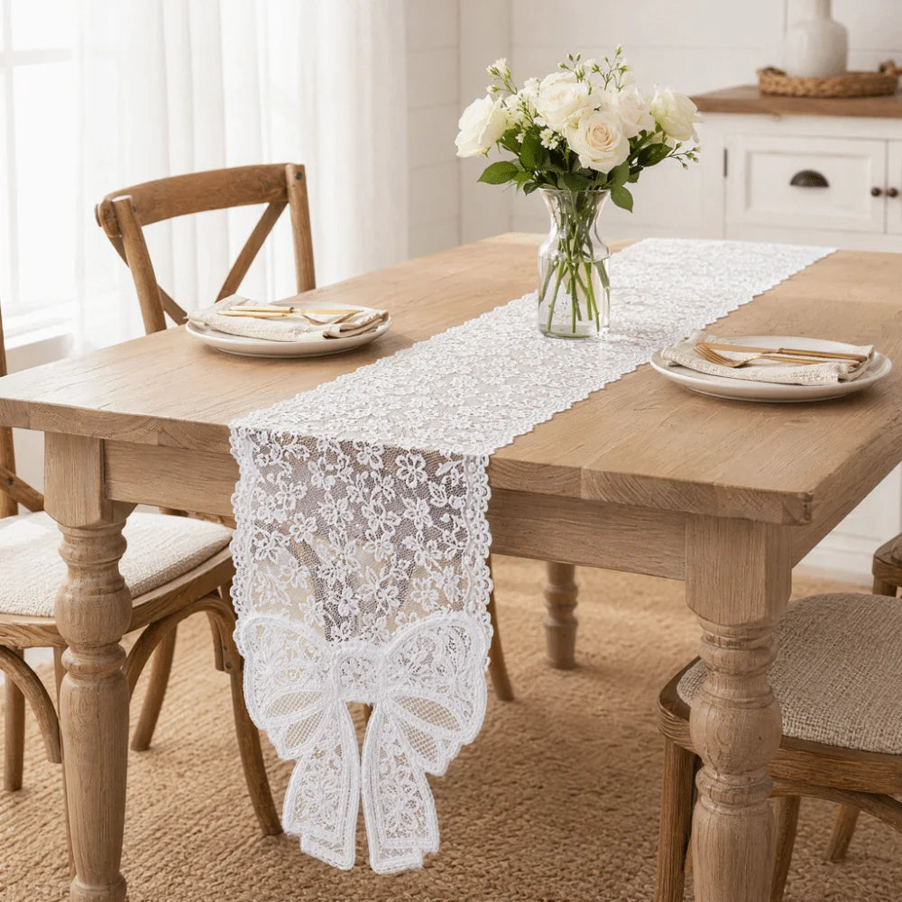 table table dentelle fleur mariage fête saint valentin nouvelle année ramadan blanc rose rouge