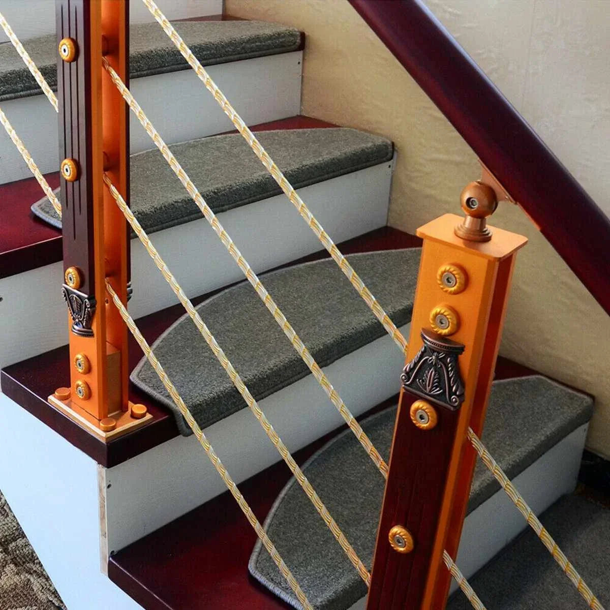 tapis antidérapants adhésifs protection marches escalier moderne 15 pièces différentes couleurs