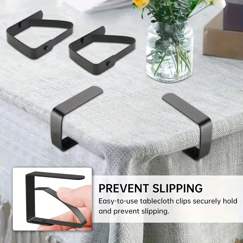 clips nappe adhésifs acier inoxydable moderne noir pièces fixations table événement
