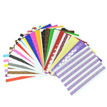 rubans adhésifs colorés moderne rayures géométriques bleu rose jaune violet noir blanc
