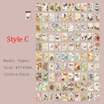 autocollants fleurs vintage multicolores scrapbooking artisanat diy cartes postales etiquettes papier decoratif