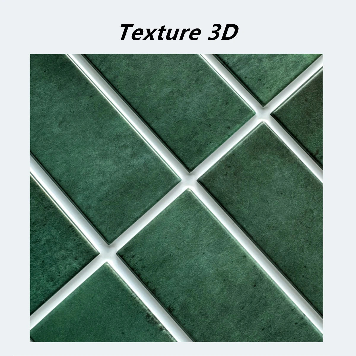 carrelage mural 3d vert foncé moderne adhésif isolation thermique chambre cuisine salon étanche