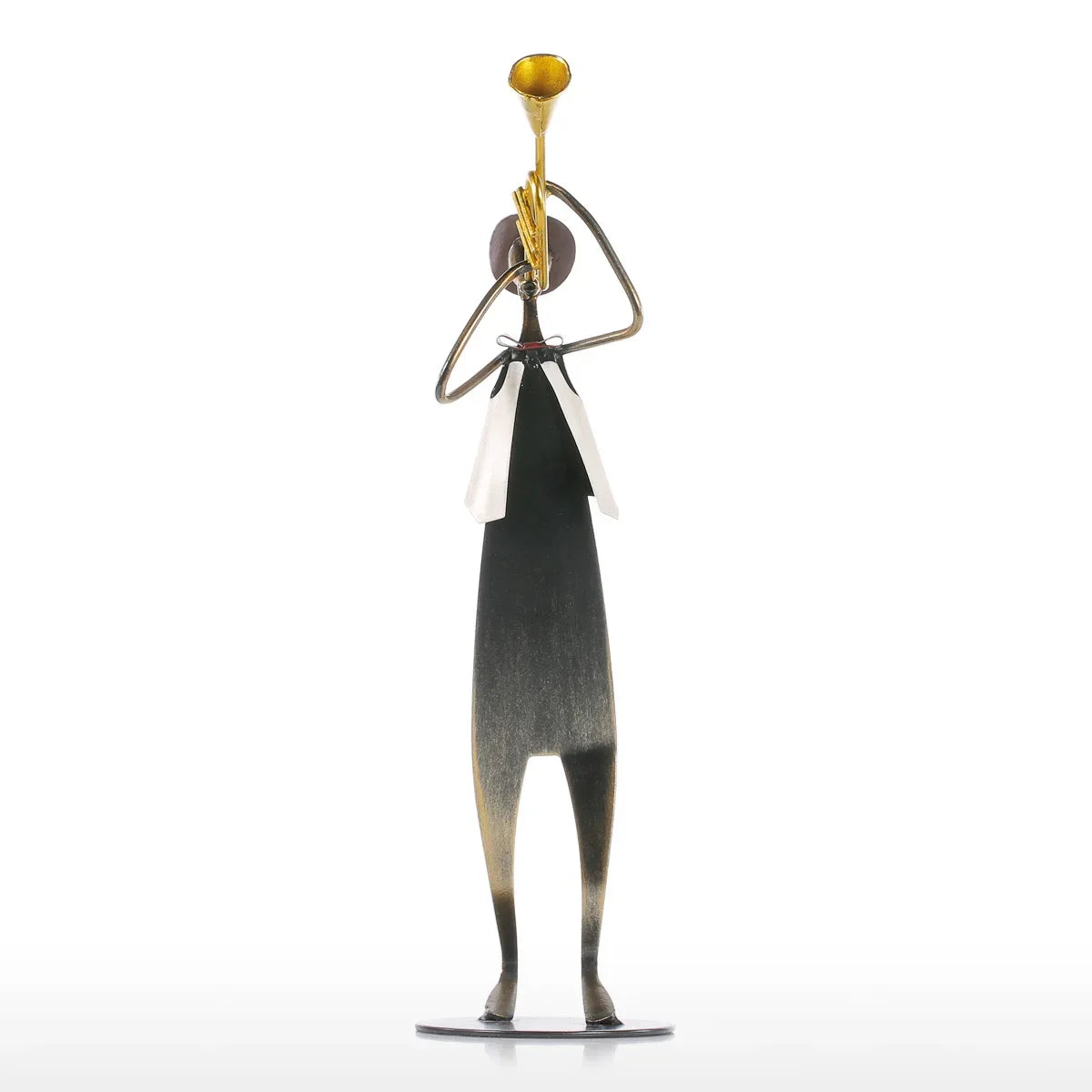 décorations métalliques jazz vintage figurines musiciens instruments saxophone guitare trompette rouge