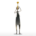 décorations métalliques jazz vintage figurines musiciens instruments saxophone guitare trompette rouge