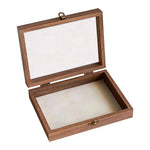 boîte bijoux bois marron compartiments velours transparente cadenas classique moderne