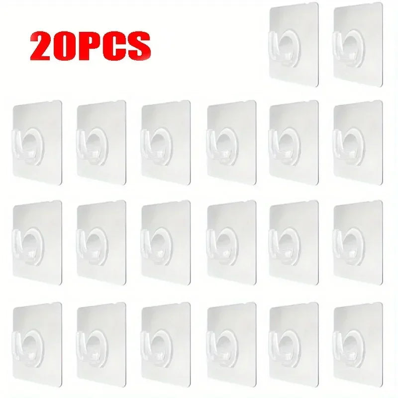 porte sacs porte clés adhésifs transparents support charge lourde multiple utilisation moderne pratique chambre