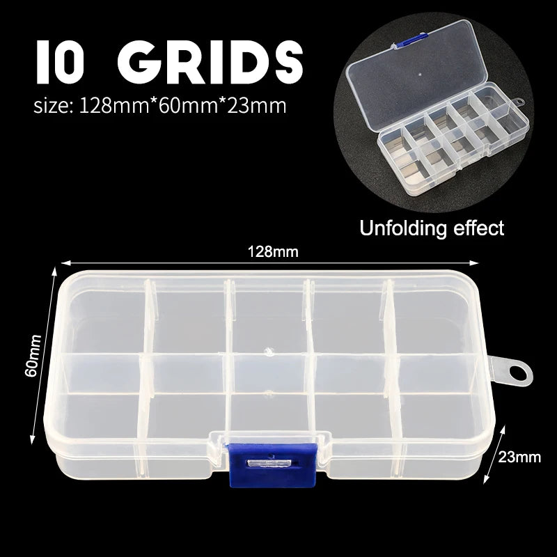 boîtes rangement transparentes modulaires grilles détachables organisation pratique bijoux outils écologiques plastique pp respectueux