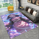 tapis dessin animé personnages demon slayer moderne rose noir enfant salon 100x150cm