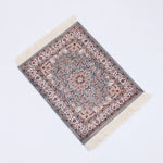 tapis table tissu ornements floraux rouge bleu beige classique adhésif décoration traditionnel