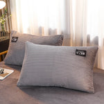 taies d'oreiller géométriques polyester 48x74cm bleu clair moderne adhésif chambre coucher