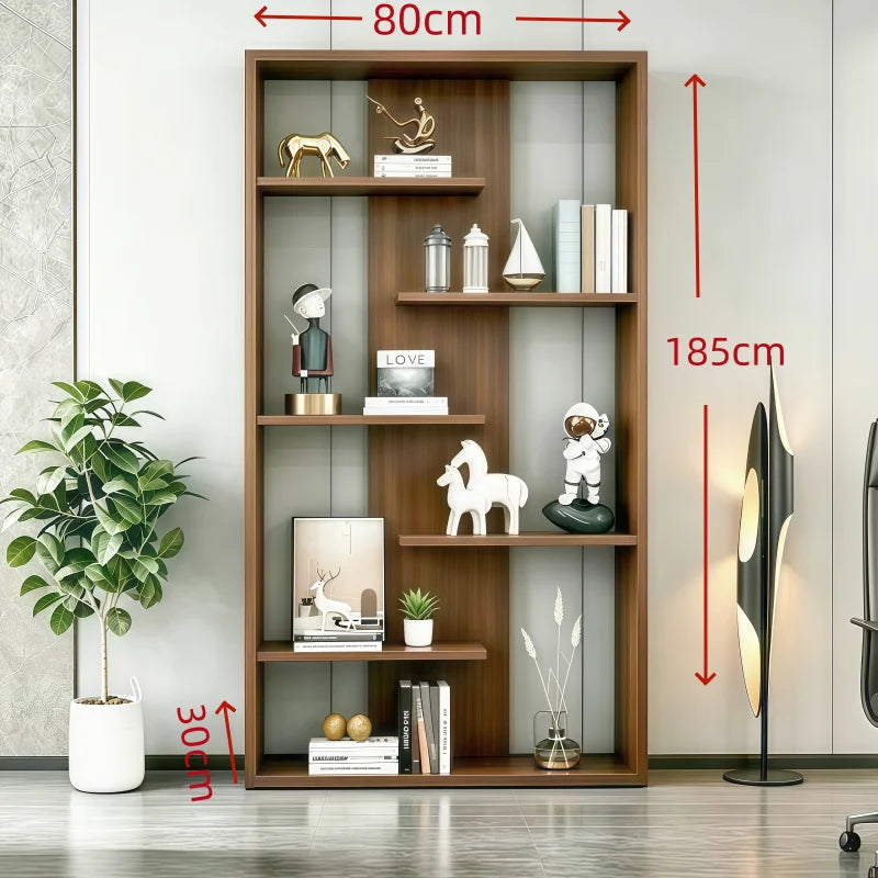 étagère murale bois massif moderne rangement livres vases objets décoration