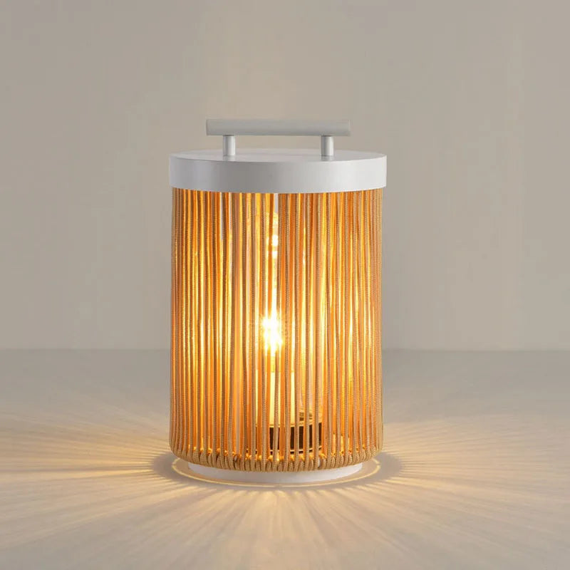 lampe sol moderne blanc bois ampoule led éclairage extérieur jardin ip65