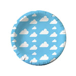 ensemble vaisselle jetable anniversaire thème cowboy vache assiettes gobelets serviettes sacs papier colorés