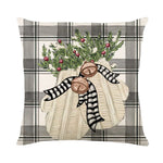 coussin carré noël arbre renne guirlande bonhomme neige décoration maison traditionnel opacité fixe