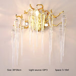 applique murale led dorée branches stylisées contemporaine élégante éclairage quotidien fixée mur 15 30m²