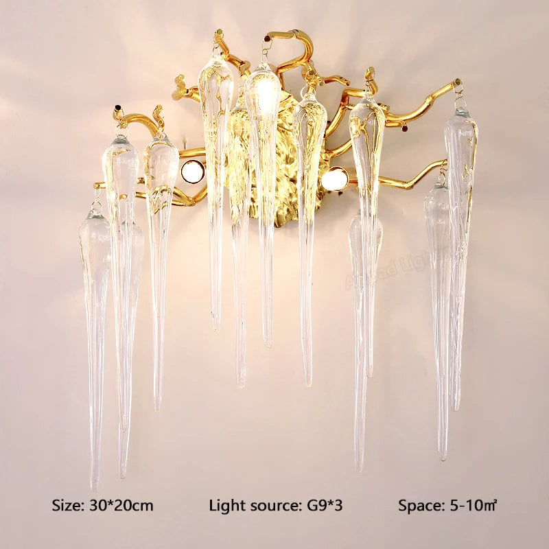 applique murale led dorée branches stylisées contemporaine élégante éclairage quotidien fixée mur 15 30m²