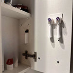 porte brosses dents adhésif blanc moderne salle bain stockage abs légèrement rugueux
