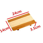 plateau sushi bois naturel traditionnel japonais opaque grain bois respectueux environnement 21x12x3.5cm