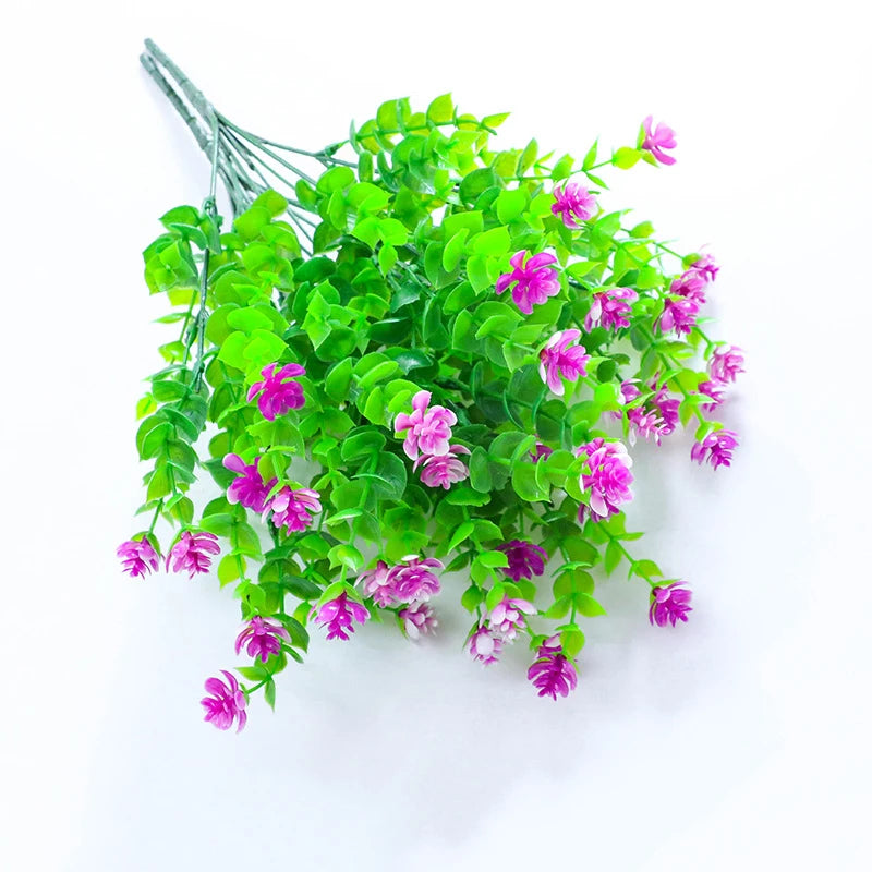 bouquet artificiel fleurs simples feuilles vertes moderne extérieur mariage anniversaire baby shower