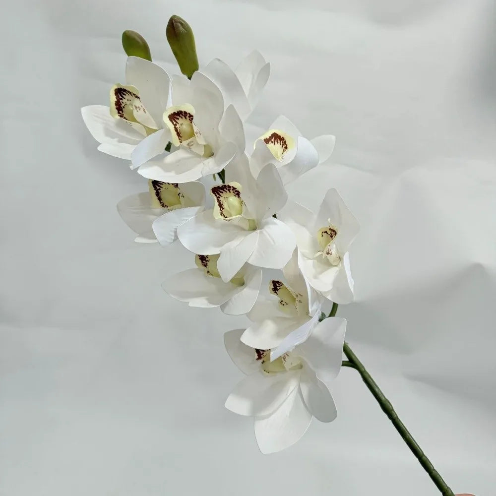 décoration intérieure bouquet orchidées artificielles orange rose blanc vert gradient réaliste festifs