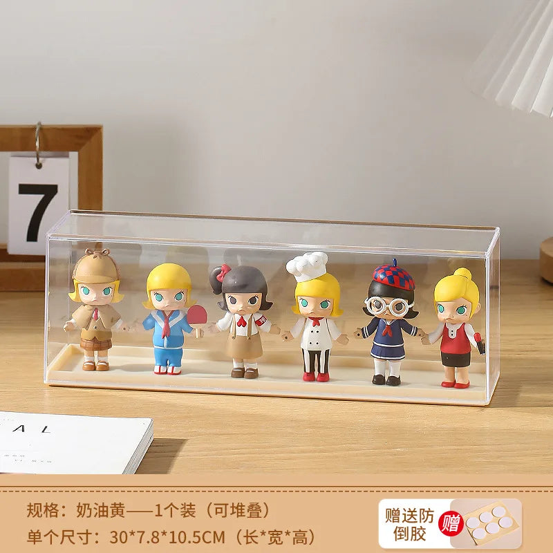 présentoir rotatif transparent acrylique contemporain miniatures personnages résine stockage sécurisé respectueux l'environnement
