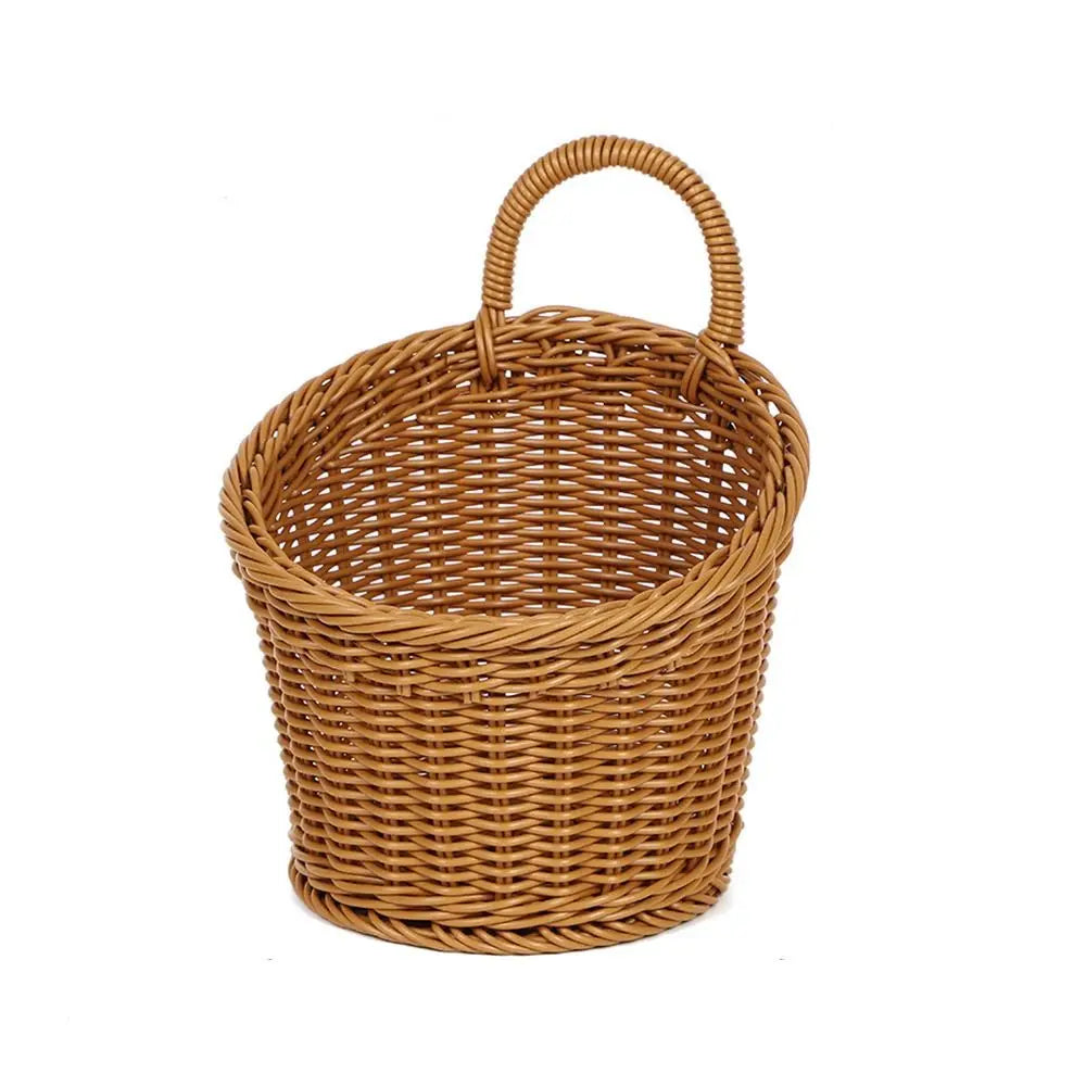panier rangement tressé marron traditionnel respectueux environnement utilisation multiple poignées