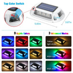 lumière solaire led changement couleur étanche moderne noir blanc allée cheminextérieur decoration minimaliste opaque