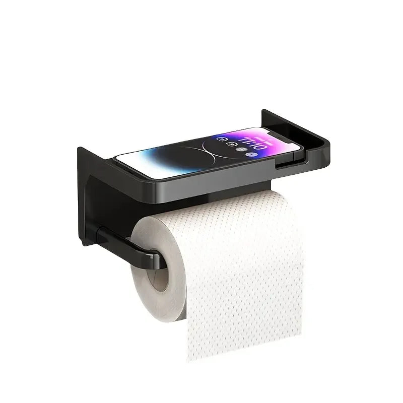porte rouleau papier toilette étagère murale moderne noir blanc téléphone rouleau parfum mouchoirs