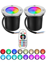 spots paysage led rgbw ip65 moderne télécommande blanc chaud rouge visiblesextérieur jardin