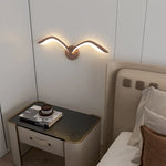 applique murale moderne oiseau blanc marron lumiere led fixation murale minimaliste deco chambre salon