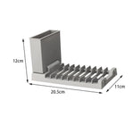 range assiettes pliable multifonction moderne ustensils porte couverts évier blanc gris noir decoration cuisine