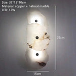 lampe murale marbre naturelle lumière chaude blanc moderne artisanal fixations