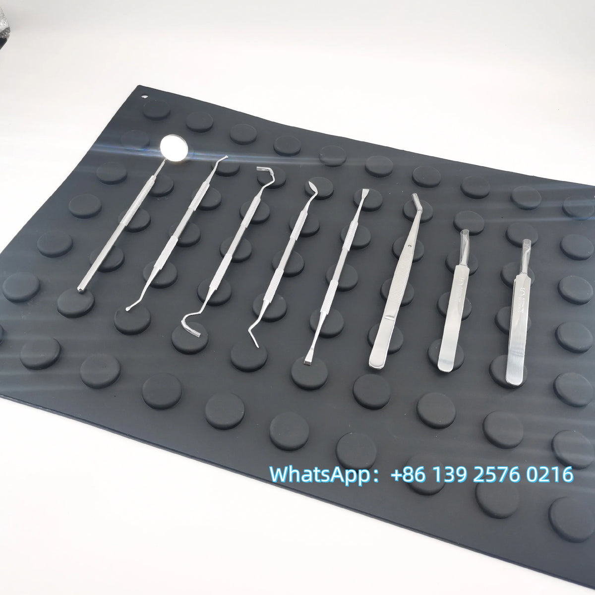 tapis magnétique argenté lisse professionnel instruments dentaires 10 pièces ensemble clips