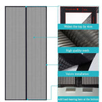 moustiquaire porte noire semi transparente moderne velcro fin verticale
