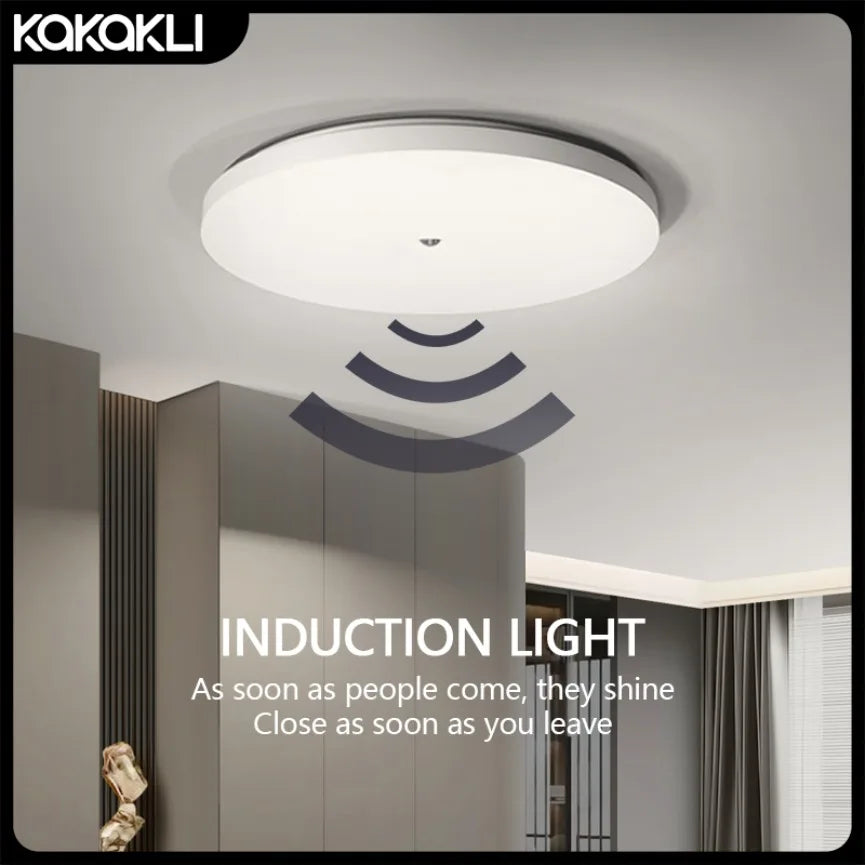 lampe détecteur mouvement infrarouge led moderne blanc flux lumineux large zone éclairage autoinstallation