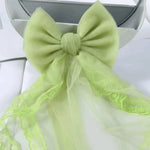 attaches rideau tulle dentelle bow décoratif romantique shabby chic blanc rose vif rouge vert