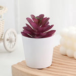 Plante verte artificielle succulente bonsaï en rose clair pour exposition