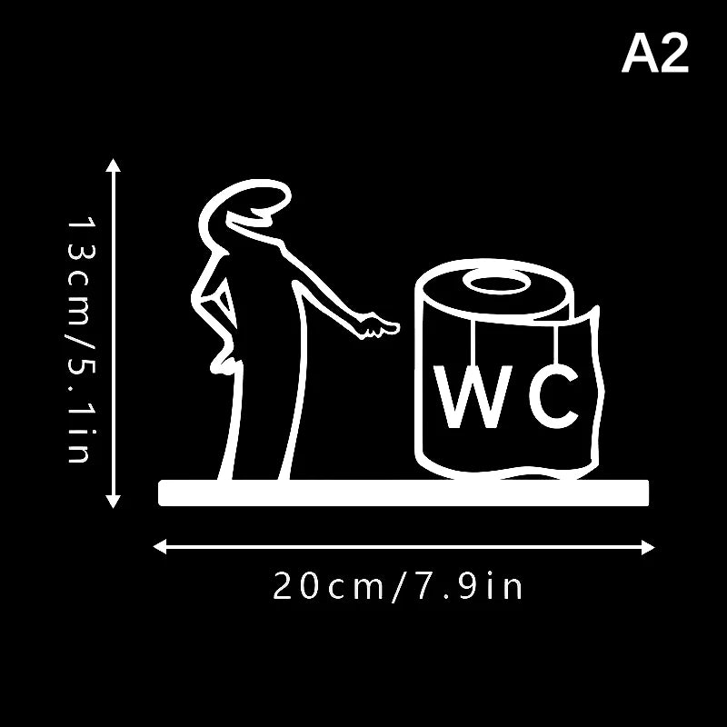 autocollant mural minimaliste noir silhouettes personnages cuisine toilettes abstrait chambre cuisine salle bain