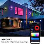 lampe led murale moderne noire ip65 hydrofuge wifi zigbee 2492000lm