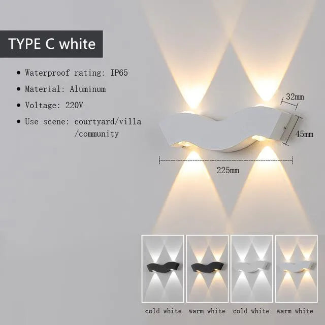 applique murale led noir contemporaine 4w 6w 7w interrupteur bouton geometrique simple