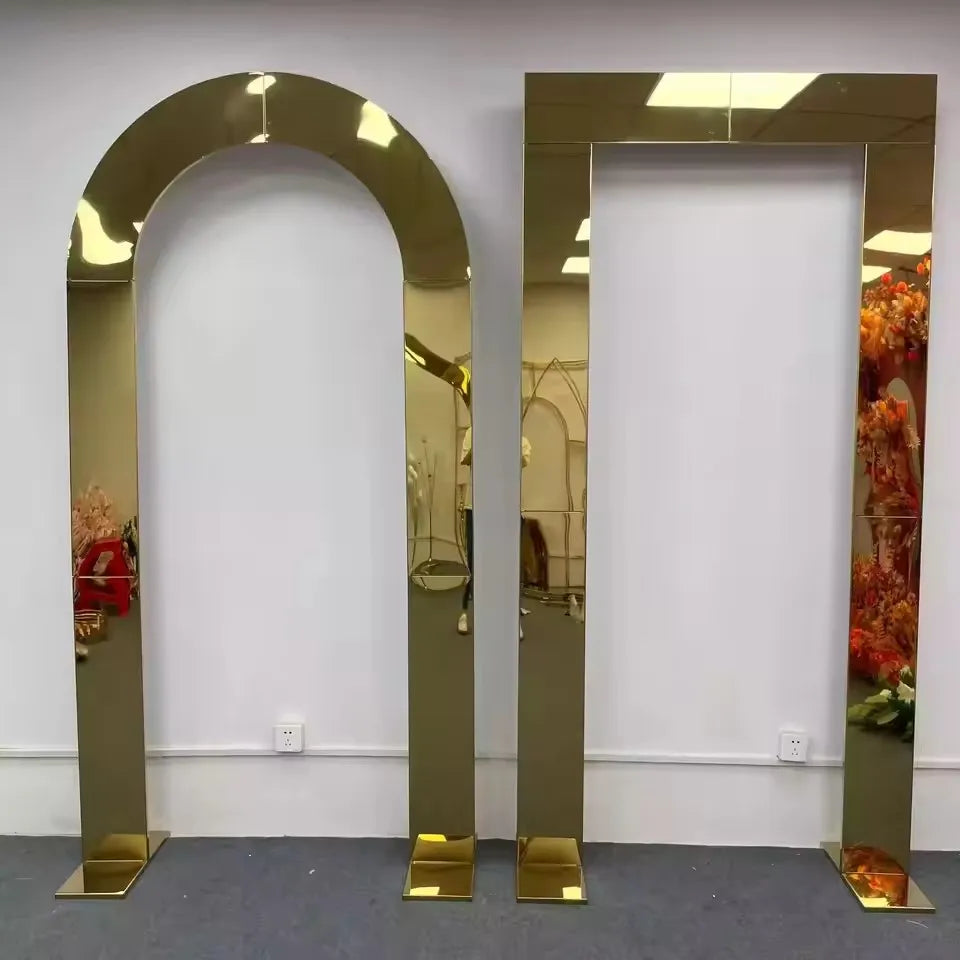 arche decorative or noir blanc moderne elegante deco mariage festivite lisse brillant