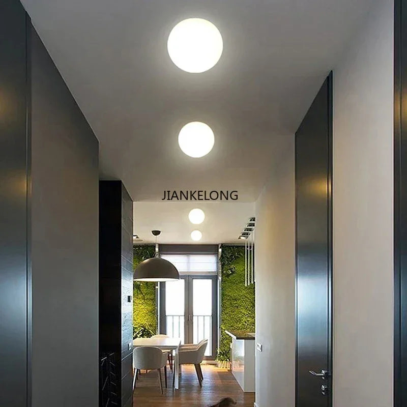 lampe moderne blanche verre rond lisse éclairage intérieur contemporain murale autonomes