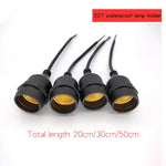 support lampe e27 fil led étanche ip67 20cm 30cm 50cm 100cm 200cm adhésif noir