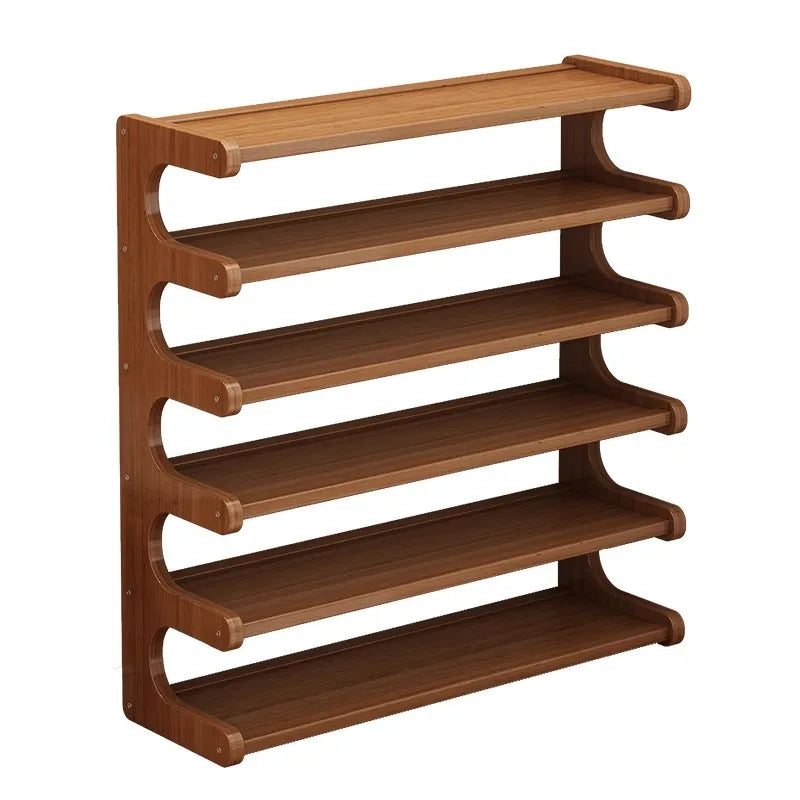 étagère chaussures bois naturel moderne étagères murales rangement chalets tapis tabouret tableau déco minimaliste