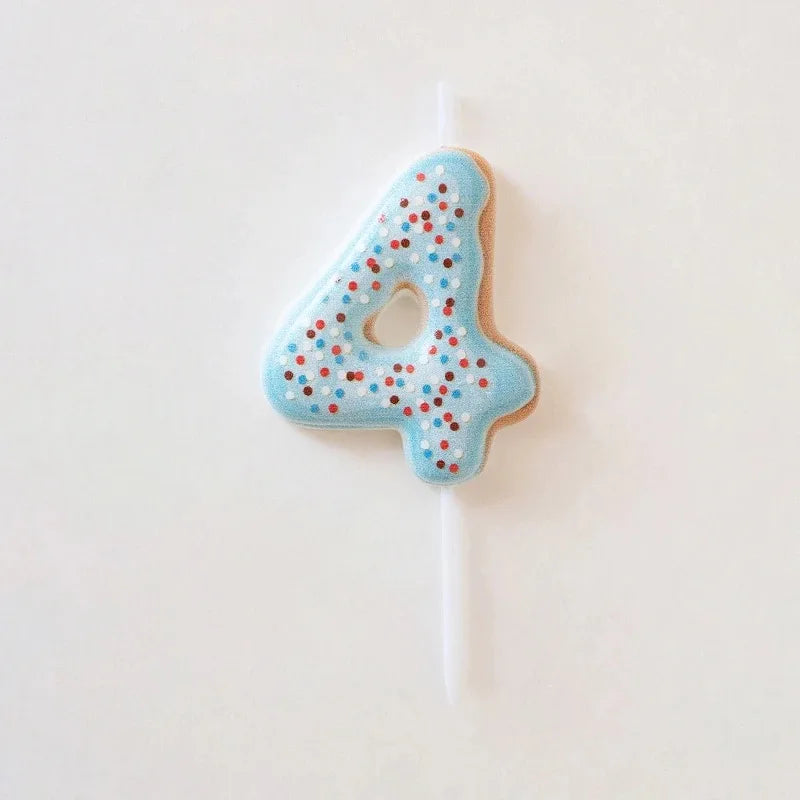bougies numériques anniversaire formes chiffres couleurs glacées décoratives thème fêtes opaques