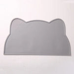 tapis silicone antidérapant chats bols moderne gris orange bleu rose ludique